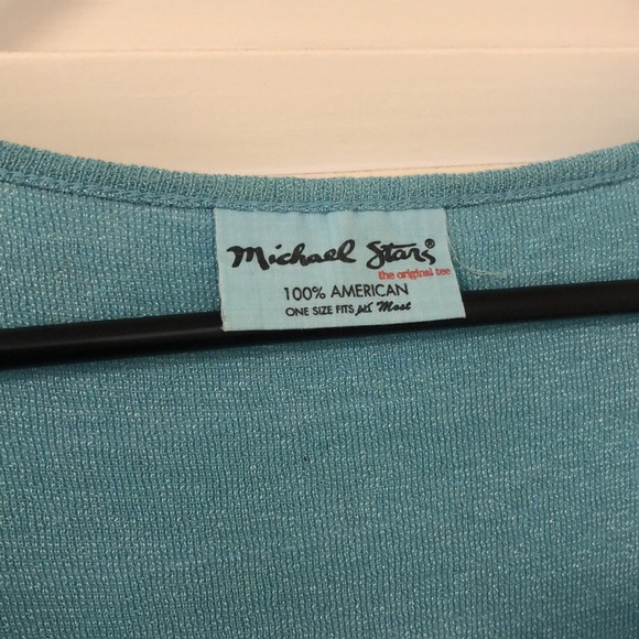 Michael Stars Wrap Turquoise Top - Picture 2 of 2